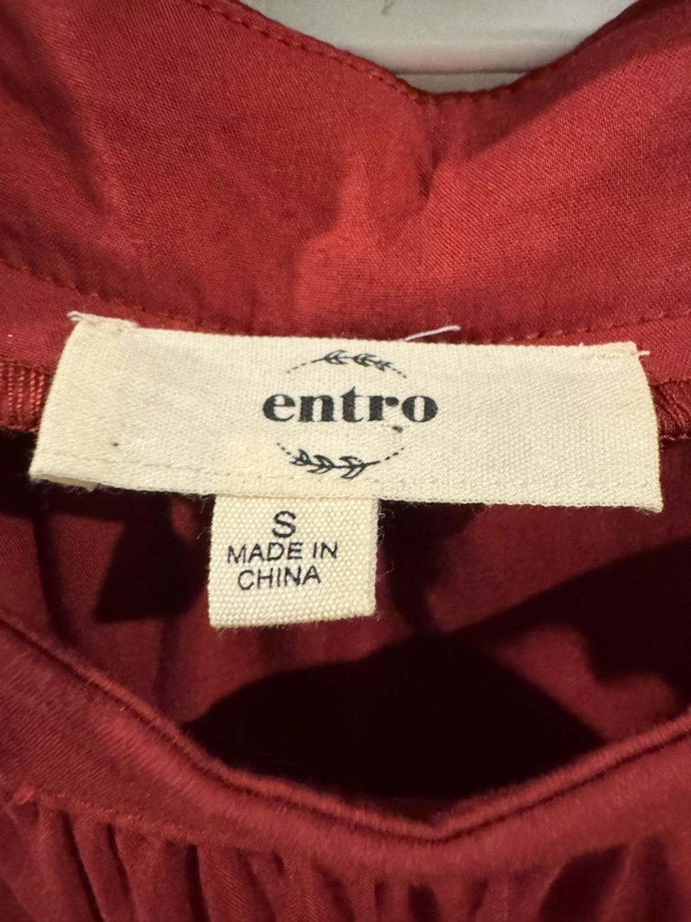 entro Brick Red Ruffled Mini Dress - Picture 3 of 6